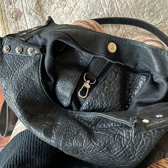 Treesje Black Crossbody Black Leather Bag - Picture 12 of 16